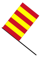 Yellow/red stripped flag