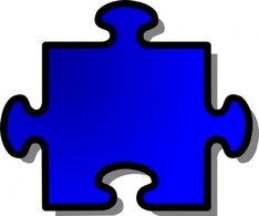 Blue Toy Jigsaw Puzzle Piece