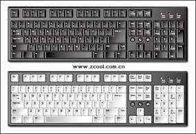 eps format, including jpg preview, keyword: Vector keyboard, computer equipment, keys, computer keyboard, vector material