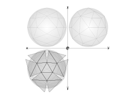 1/4 Net Geodesic Sphere