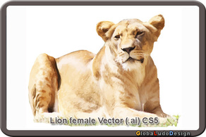 1. Female Lion Vector