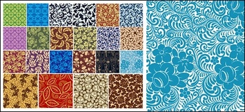 22, Continental classical pattern tiled background material vector