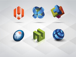3D Logo Templates Set