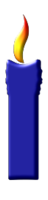 A Blue Color Candle