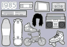â€“ A Free Vector Pack of 80s Icons