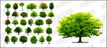 A number of trees vector material
