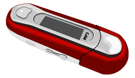 A Red old style MP3 Player