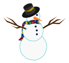 A scarfed Snowman