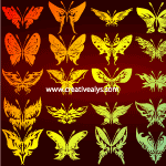 Abstract Butterflies Vectors