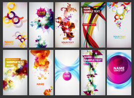 Abstract Colorful Set of Business Cards
