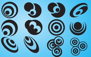 Abstract Design Circles Icon Set