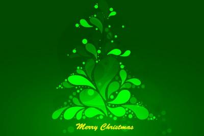 Abstract Green Christmas Tree Vector