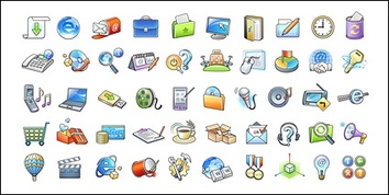 ai formats, including jpg preview, keyword: Vector Icon, download, Earth, browsing, Email, mail, briefcase, documents, ...