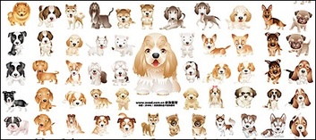 ai vector format. Keyword: Ban Diangou Hashi Qi Guifu puppy dogs of various dogâ€¦â€¦