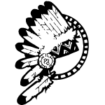 American Native Feather Head Vector