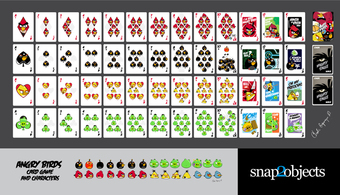 Angry Birds Vector Playing Card Deck and Vector Characters