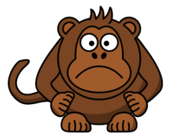 Angry Cartoon monkey