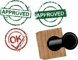 Approved rubber stamps
