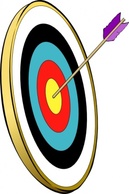 Arrow Feather Sport Purple Gold Archery Bullseye