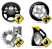 Automobile service and repair related icons