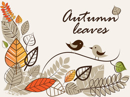 Autumn Background with Bird