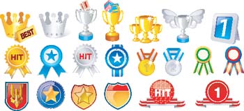 Badges Prizes Vectors