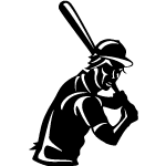 Baseball Hitter Vector Art