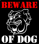 Beware Of Dog Vector Sign
