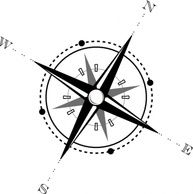 Black And White Compass clip art