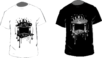 Black and White T-shirt Vector