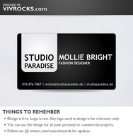 Black Bold Glossy Vector Business Card