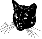 Black Cat Head Vector