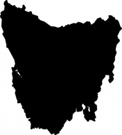 Black Geography Australia Map States Tasmania Coastline Mapgeography