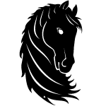 Black Horse Head Free Vector