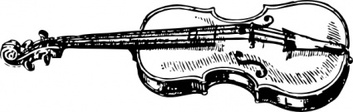 Black Music Outline White Musical Violin Instrument