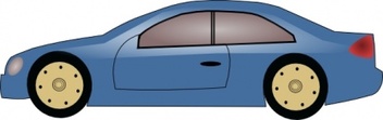 Blue Car Sport Auto Coupe Headlight Rearlight