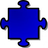 Blue Jigsaw Puzzle Game Pieces Piece