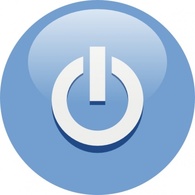 Blue Power Button clip art