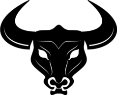 Bull Head Vector Clip Art 3