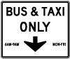 Bus And Taxi Only