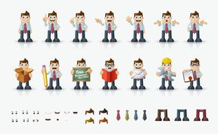 Business Man Vector Characters