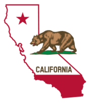 California - Outline and Flag