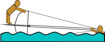 Capsized Sailing Illustration 3 clip art