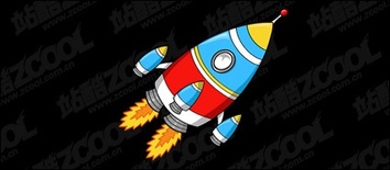 Cartoon style rocket