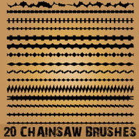 Chainsaw Line Brushes for Illustrator