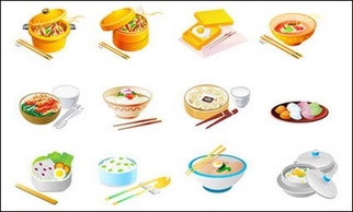 Chinese food Vector Icons