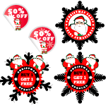 Christmas Sale Vector Stickers