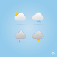 Cloud Weather Icons Vectors