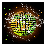 Colorful Disco Ball Abstract Vector