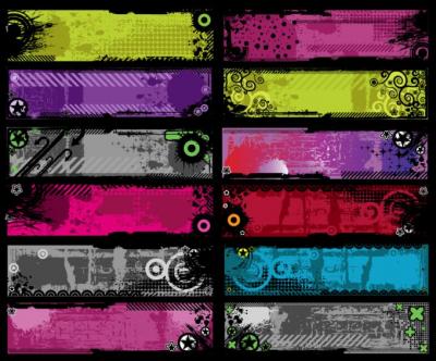 Colourful Grunge Banners